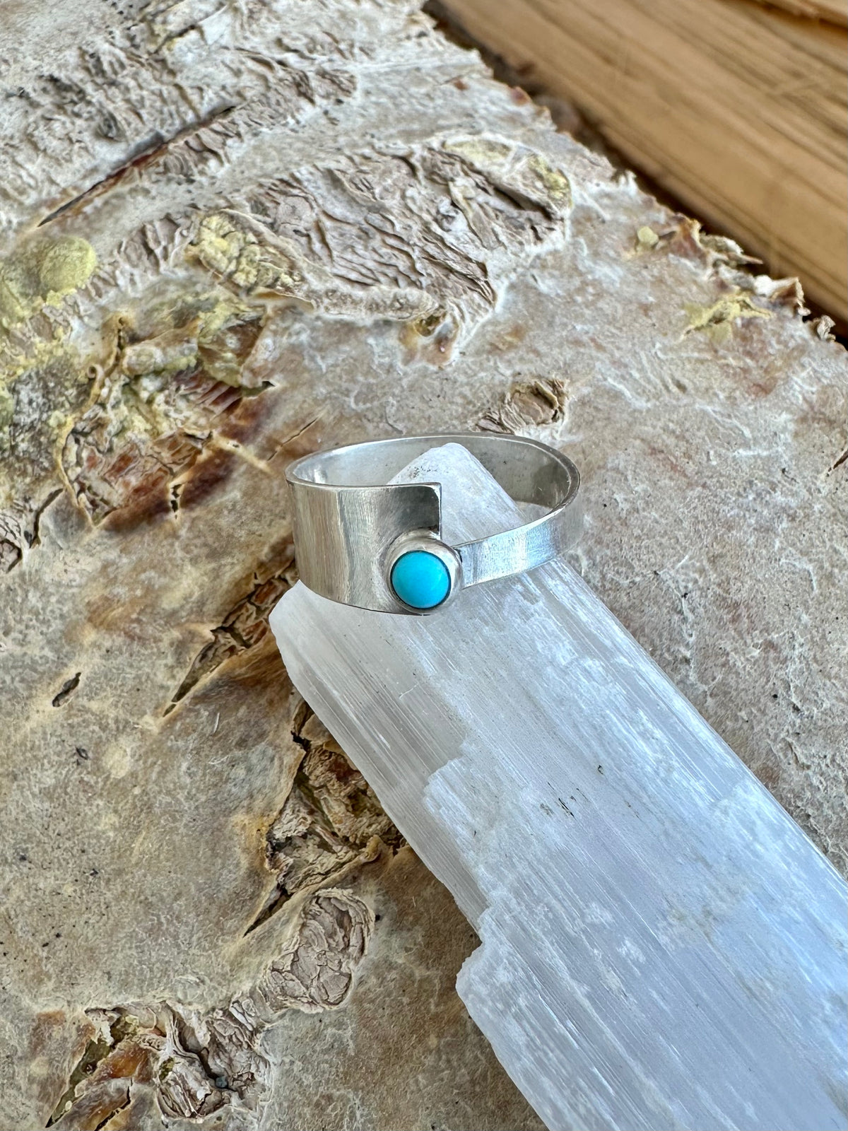 Crossroads Ring: Sonoran Turquoise Overlap & Sterling Silver - size 6